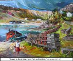 Happy to Be at Ship Cove, Port au Port Pen., Oil on Canvas